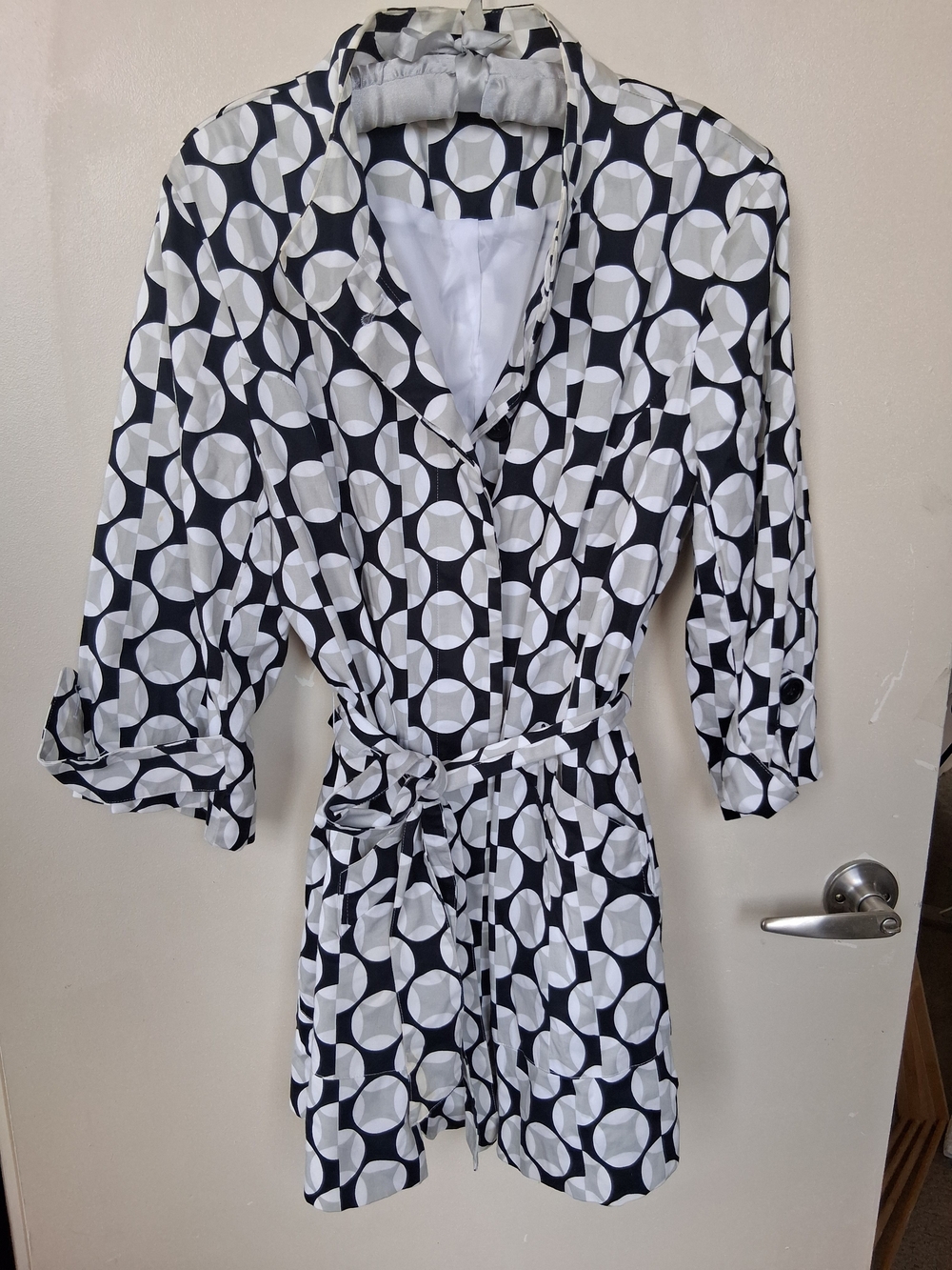 Madison Black and White Geometric Mini Dress
